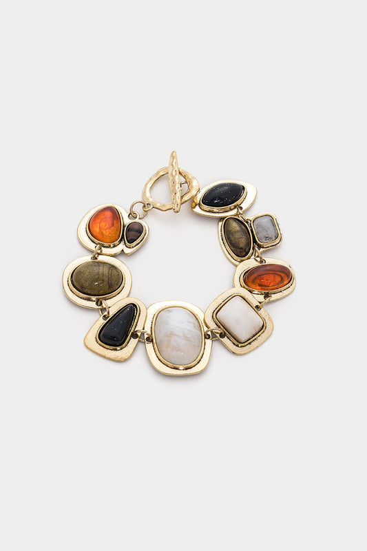 Beads Stone Metallic Bracelet