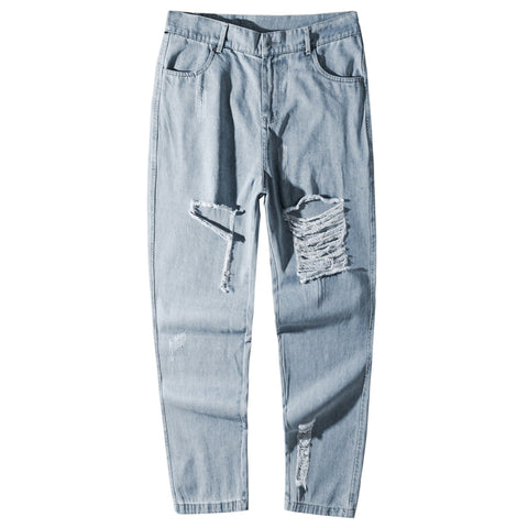 Distressed Light Wash Jeans