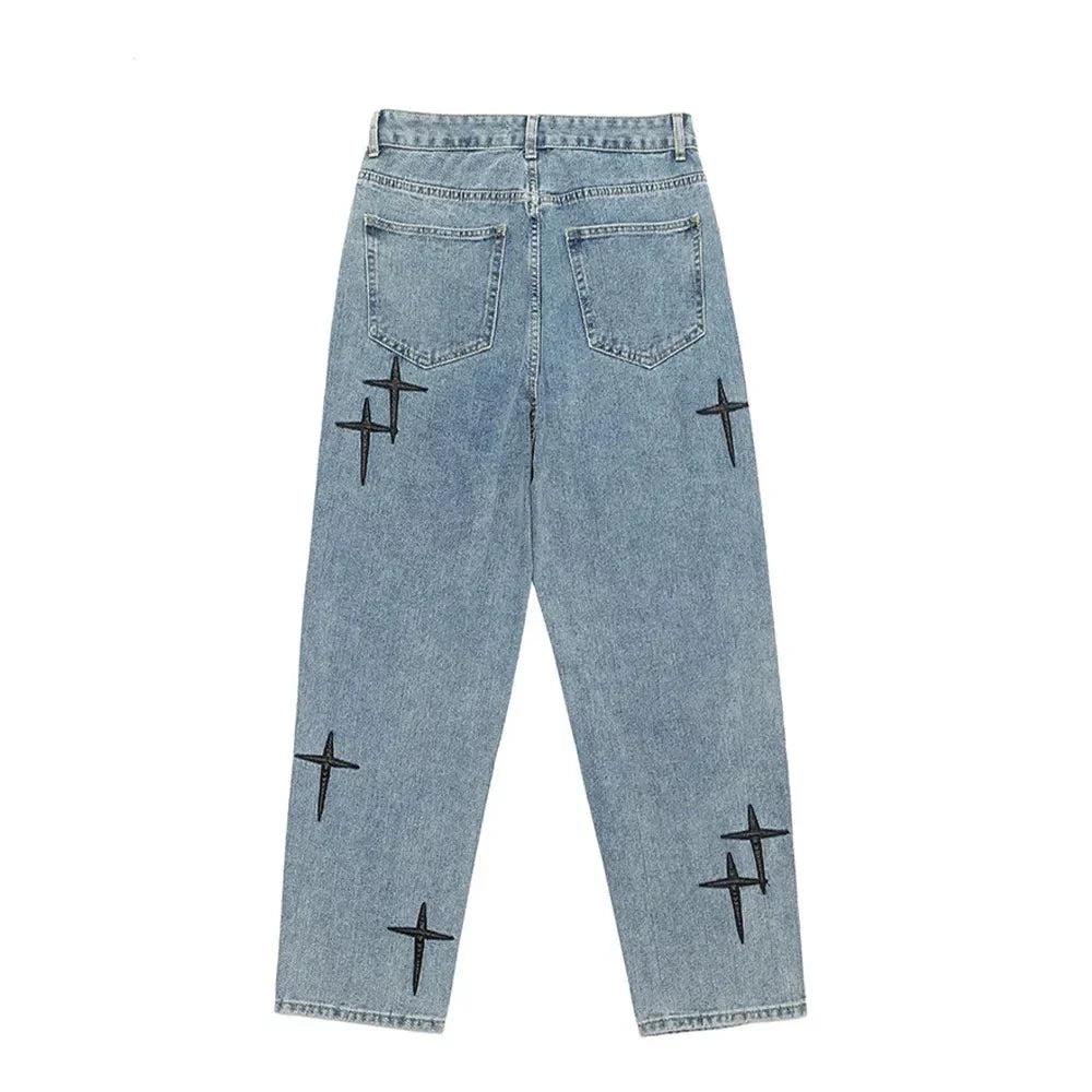 Cross-Stitched Jeans