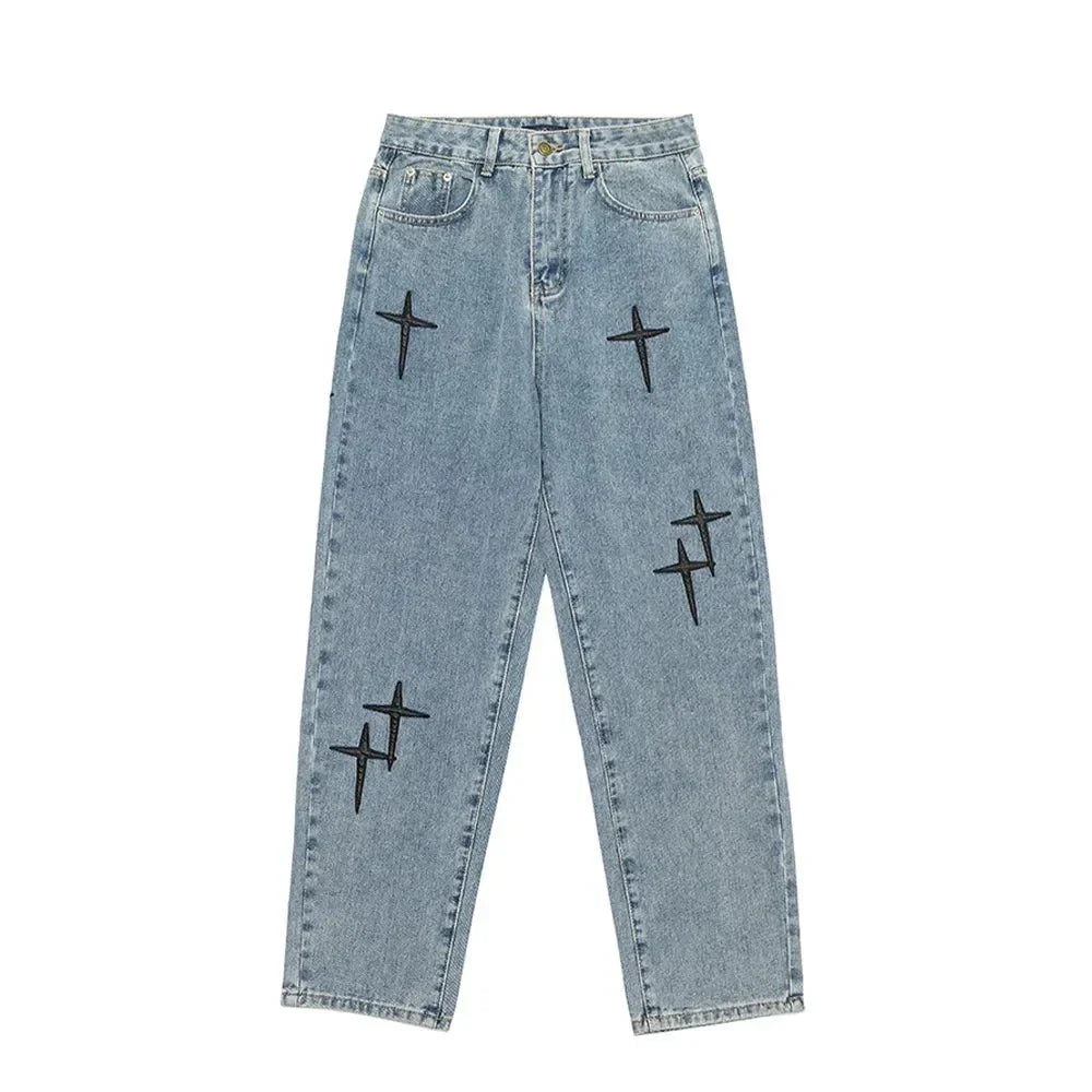 Cross-Stitched Jeans