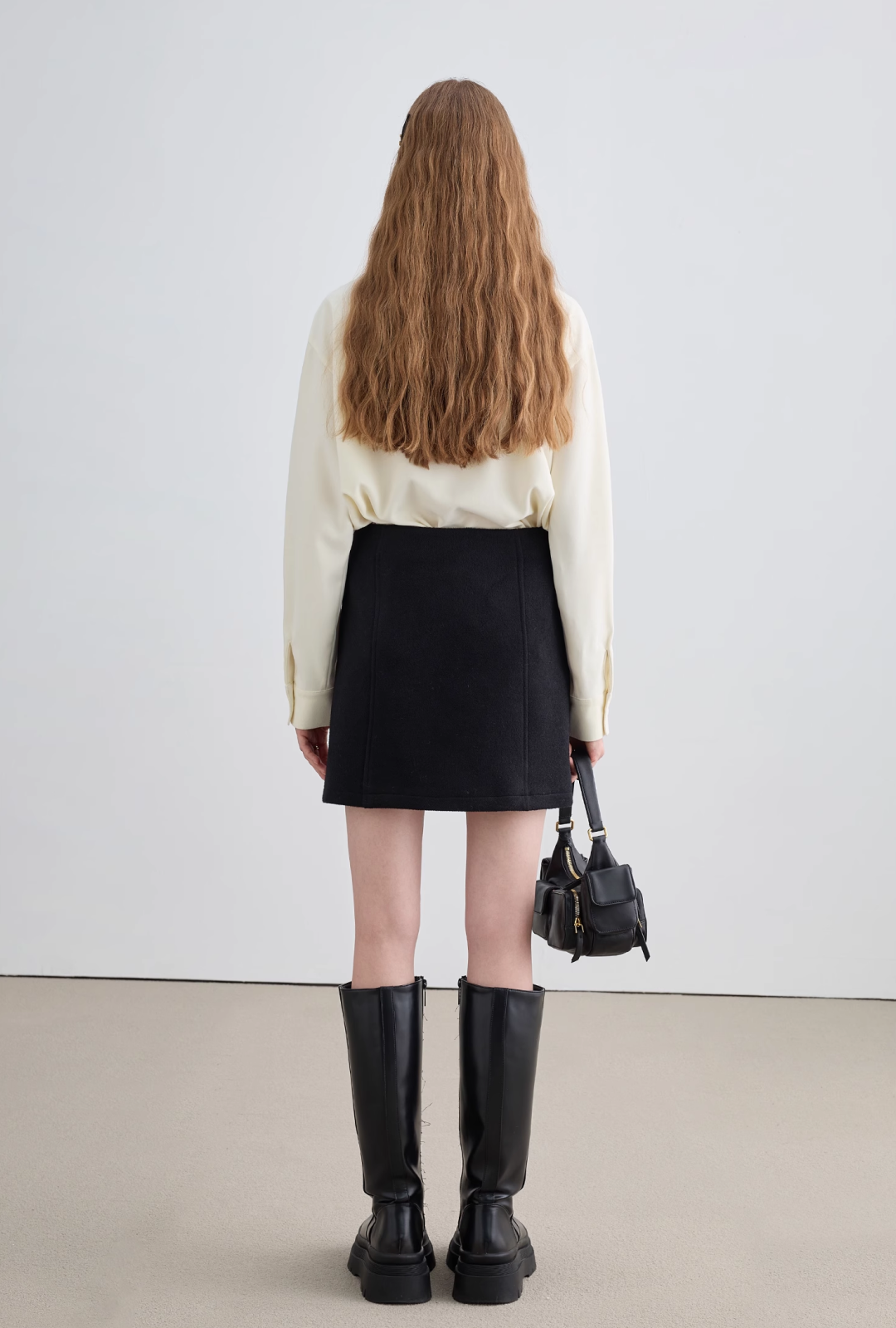 Wool A-Line Mini Skirt