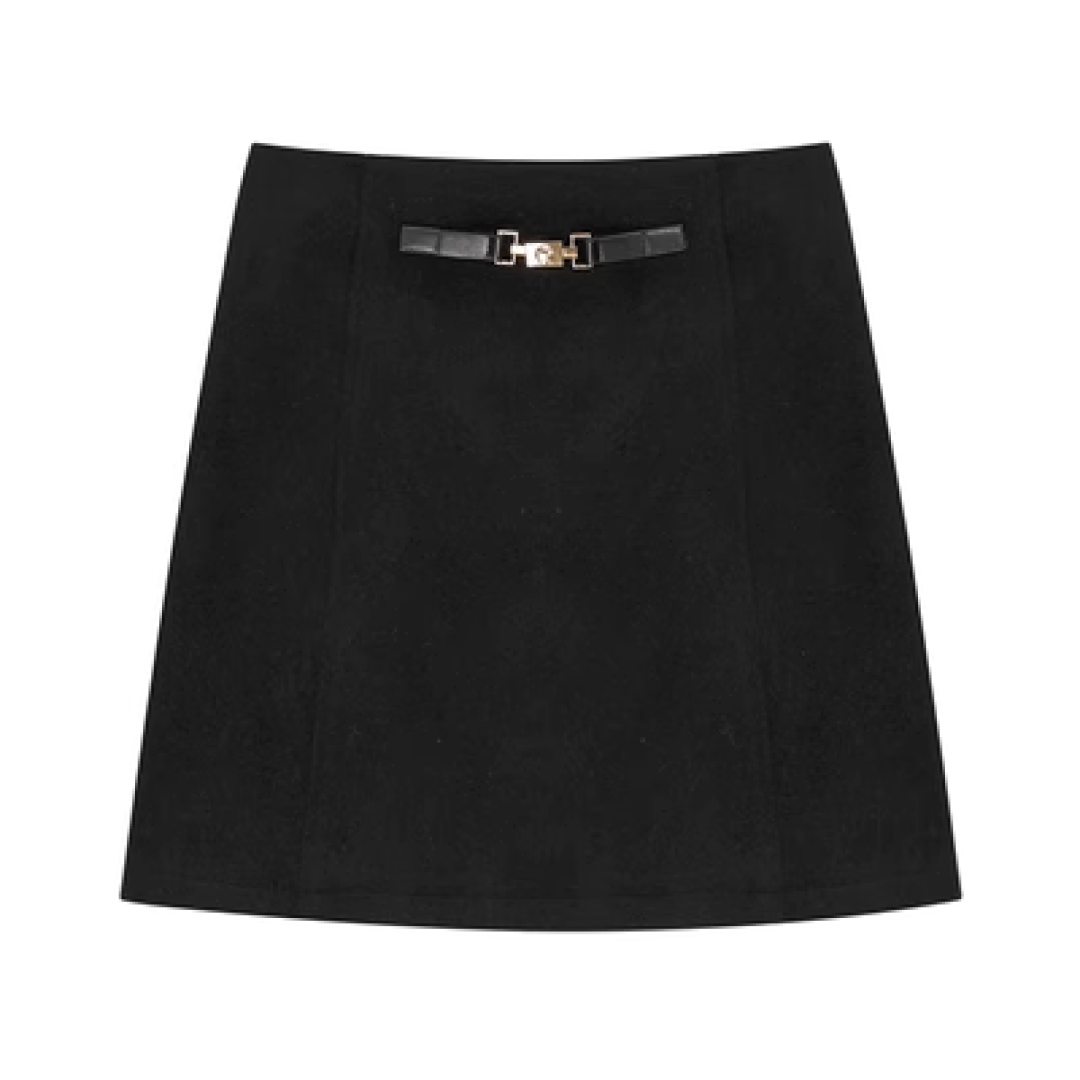 Wool A-Line Mini Skirt