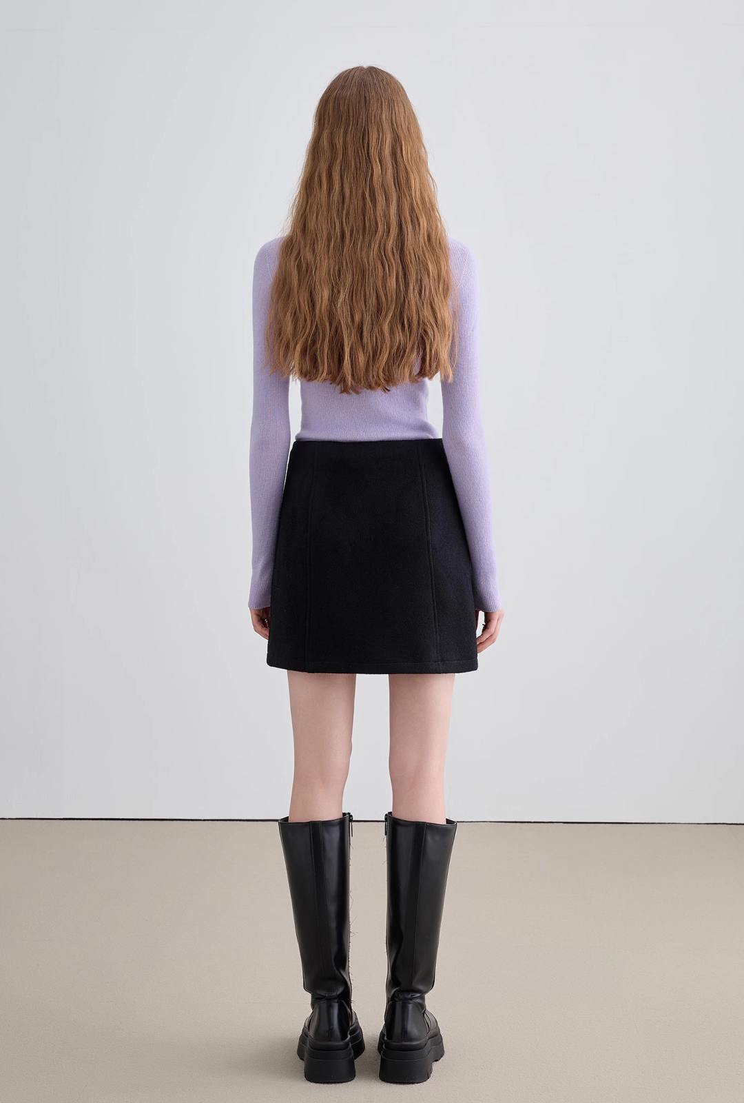 Wool A-Line Mini Skirt