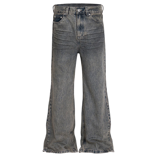 Blue Wash Vintage Washed Flared Jeans