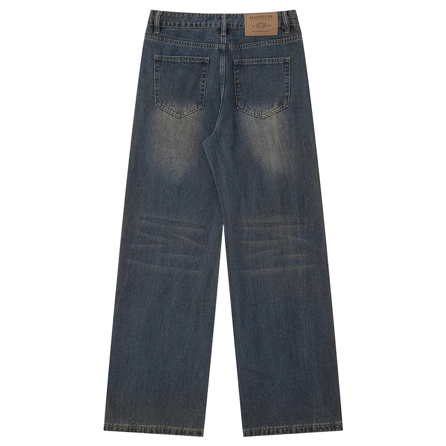 Spider Print Wide-Leg Jeans