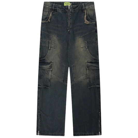 Cosmic Retro Side-Zip Cargo Denim