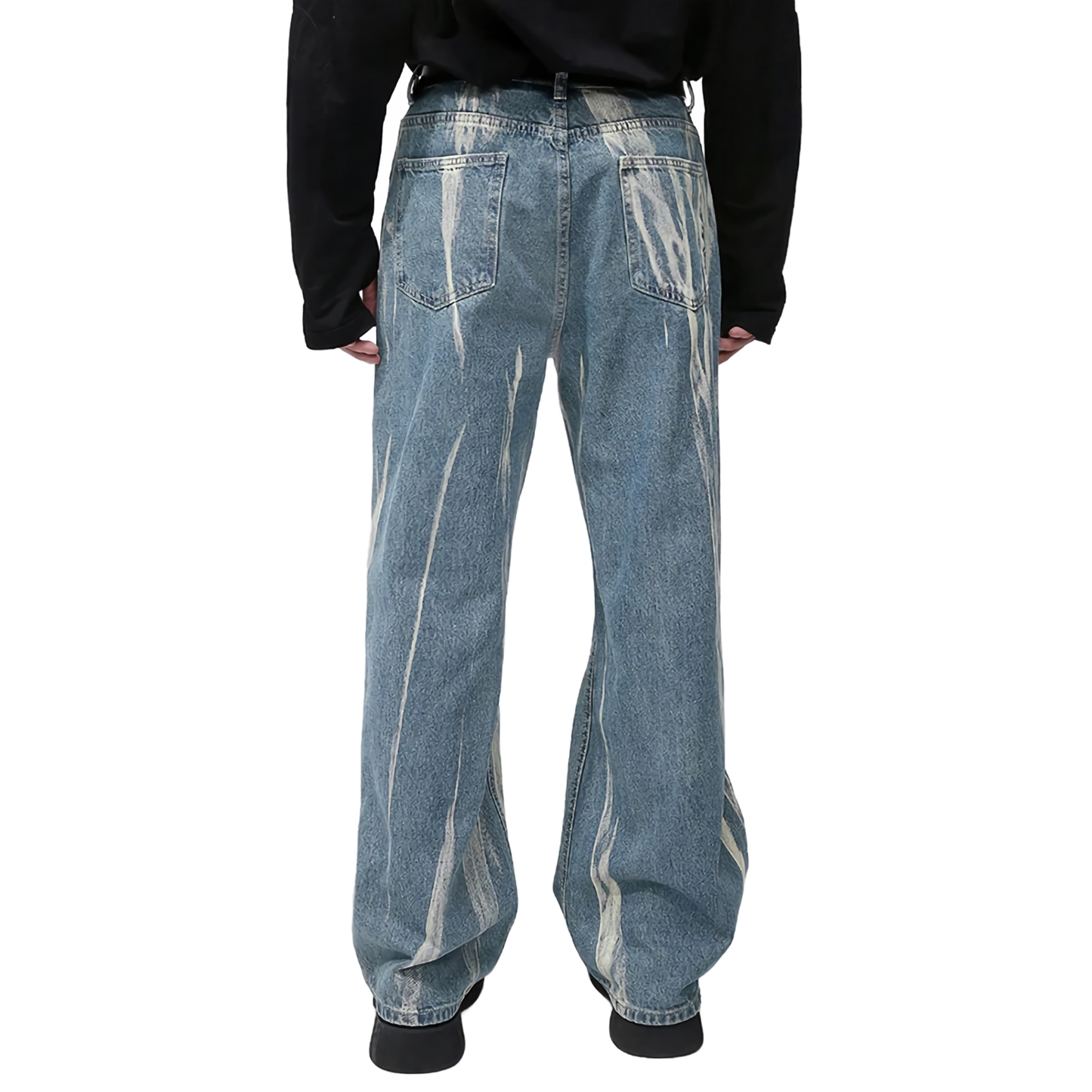 Bleached Lightning Wide-Leg Jeans