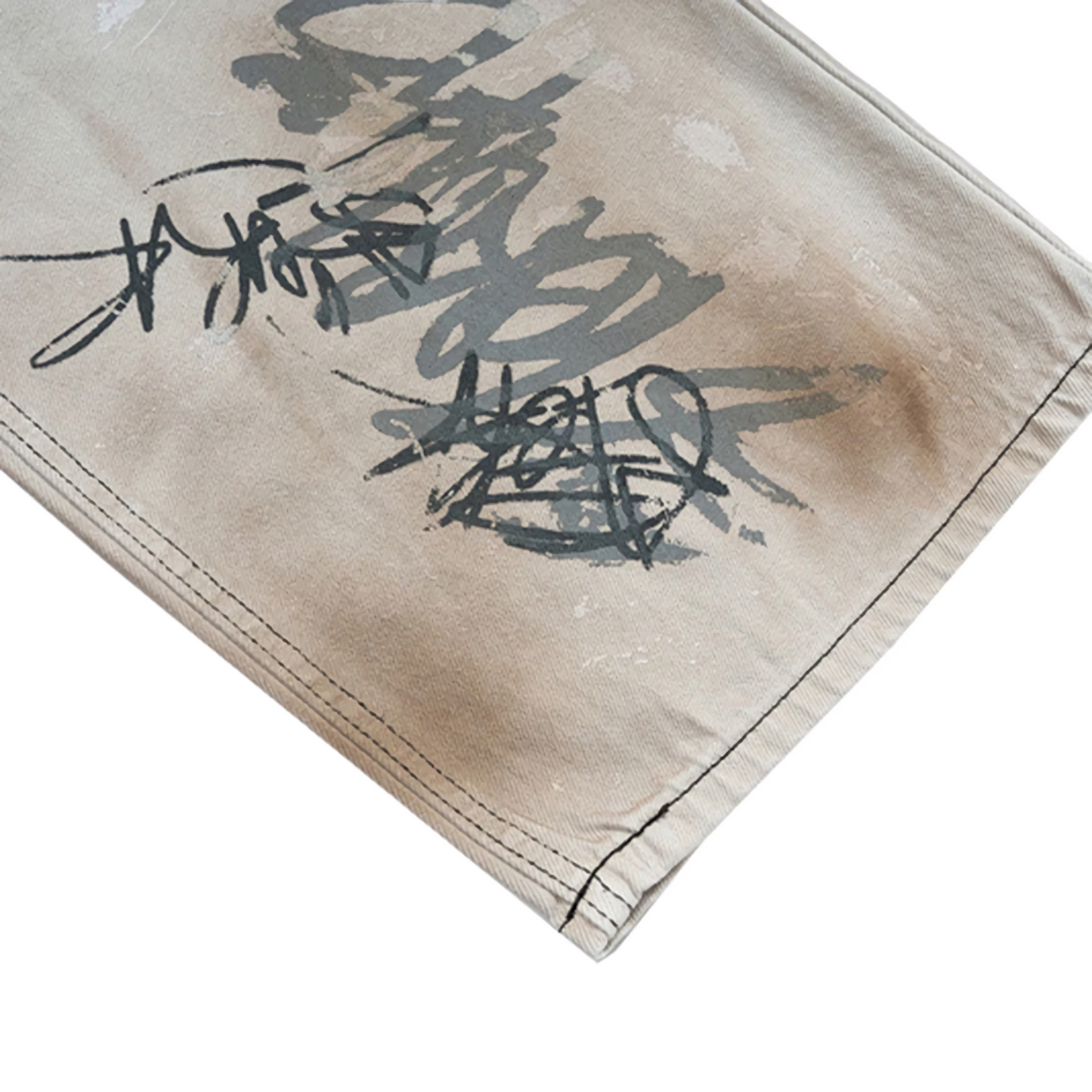 Scribble Art Denim Wide-Legs