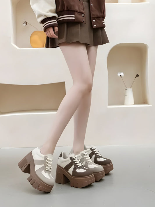 Color Block Platform Oxford Heels