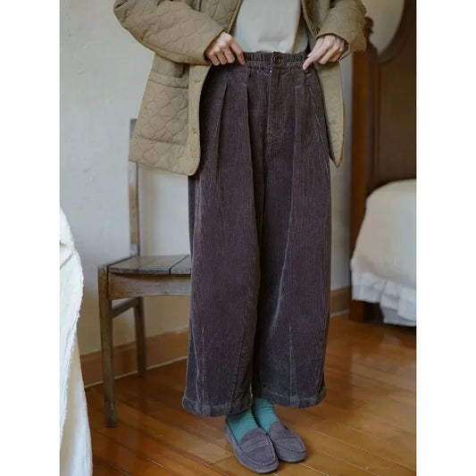 Vintage Corduroy Baggy Pants Winter