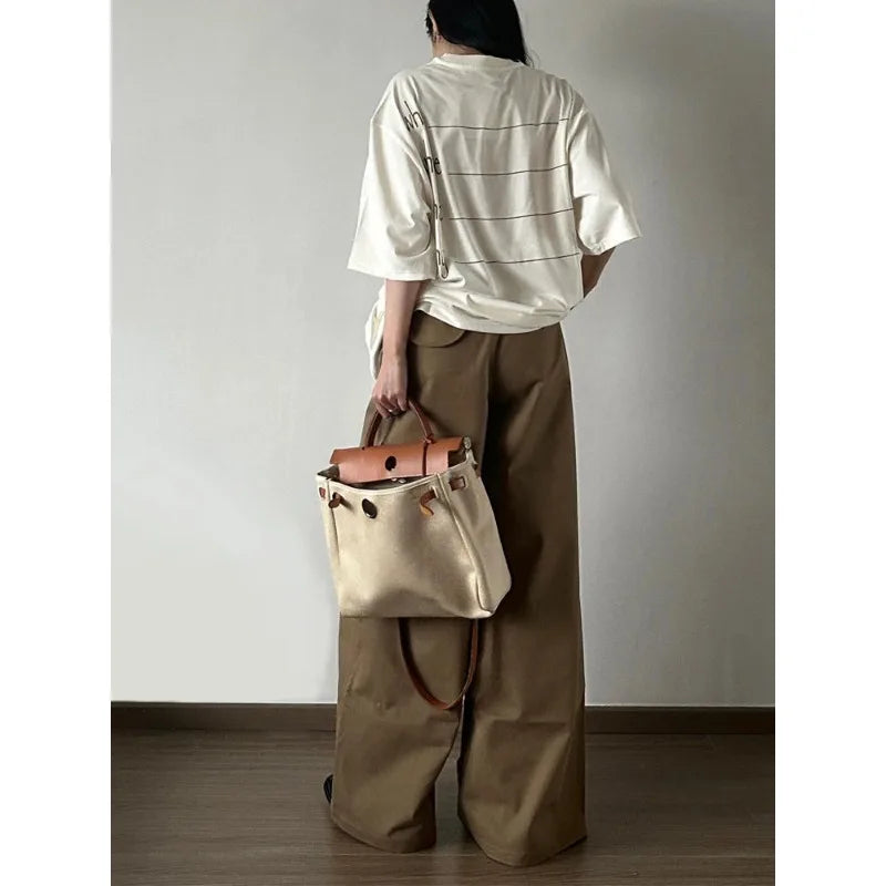 Vintage Denim Wide Leg Pants