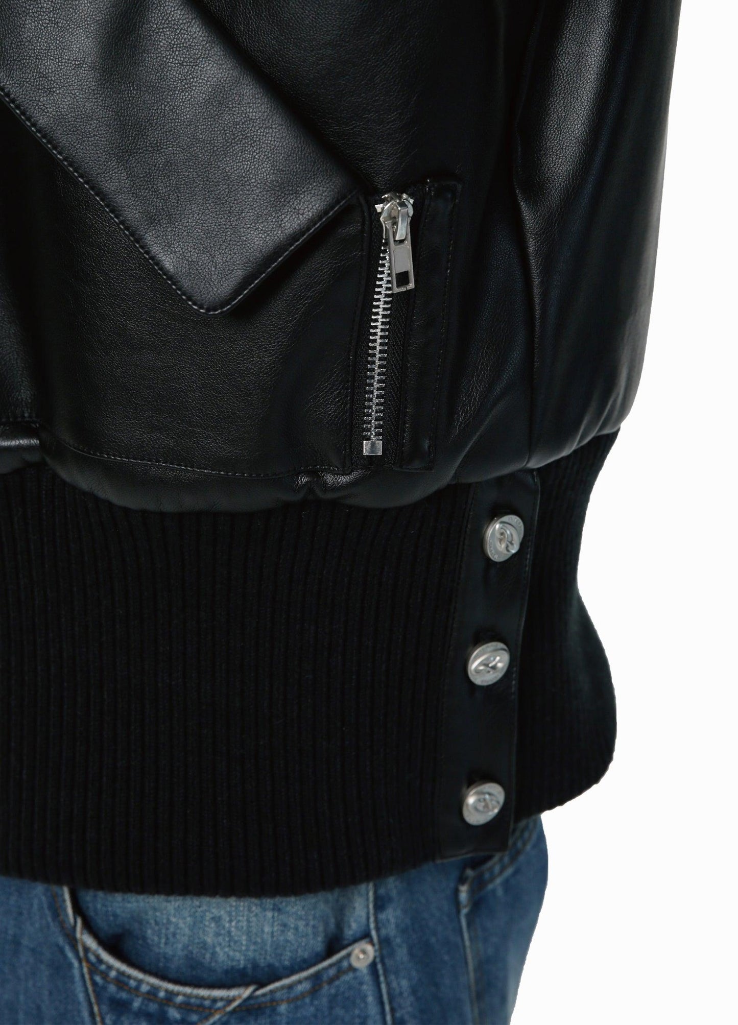 Winter-Ready Pu Leather Jacket With Removable Fur Collar