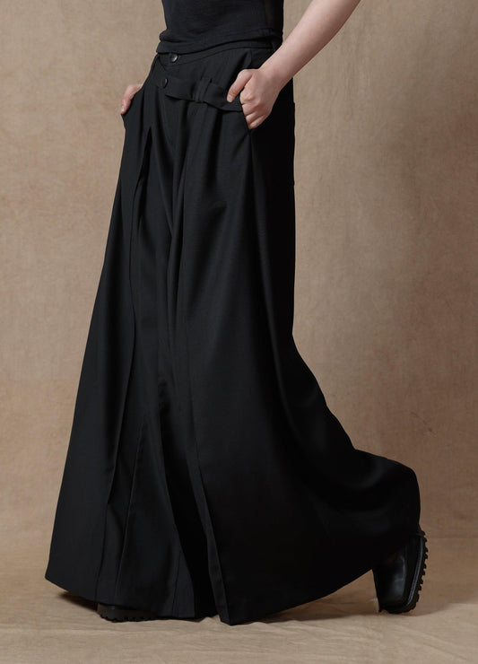 Ultra-Wide Double Waistband Trousers