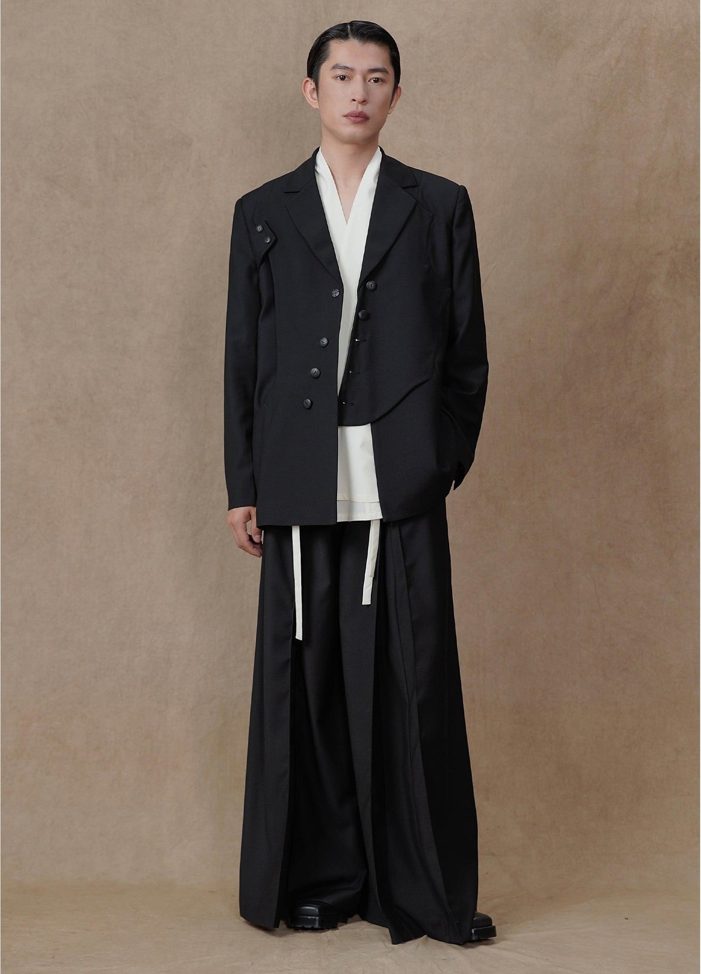 Ultra-Wide Double Waistband Trousers