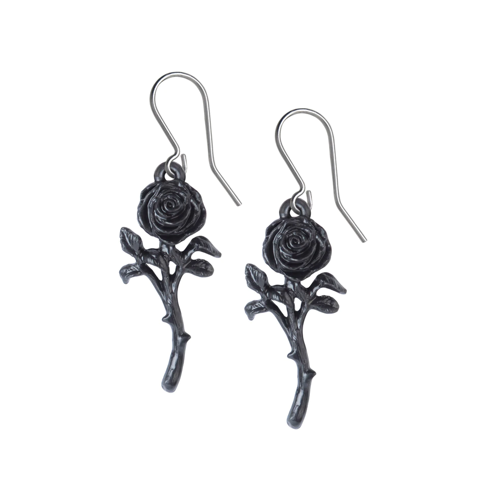 Black Rose Earrings