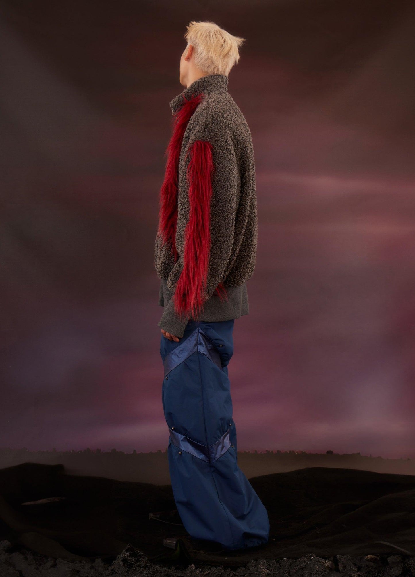 Y2K Harajuku Punk Faux Fur Jacket