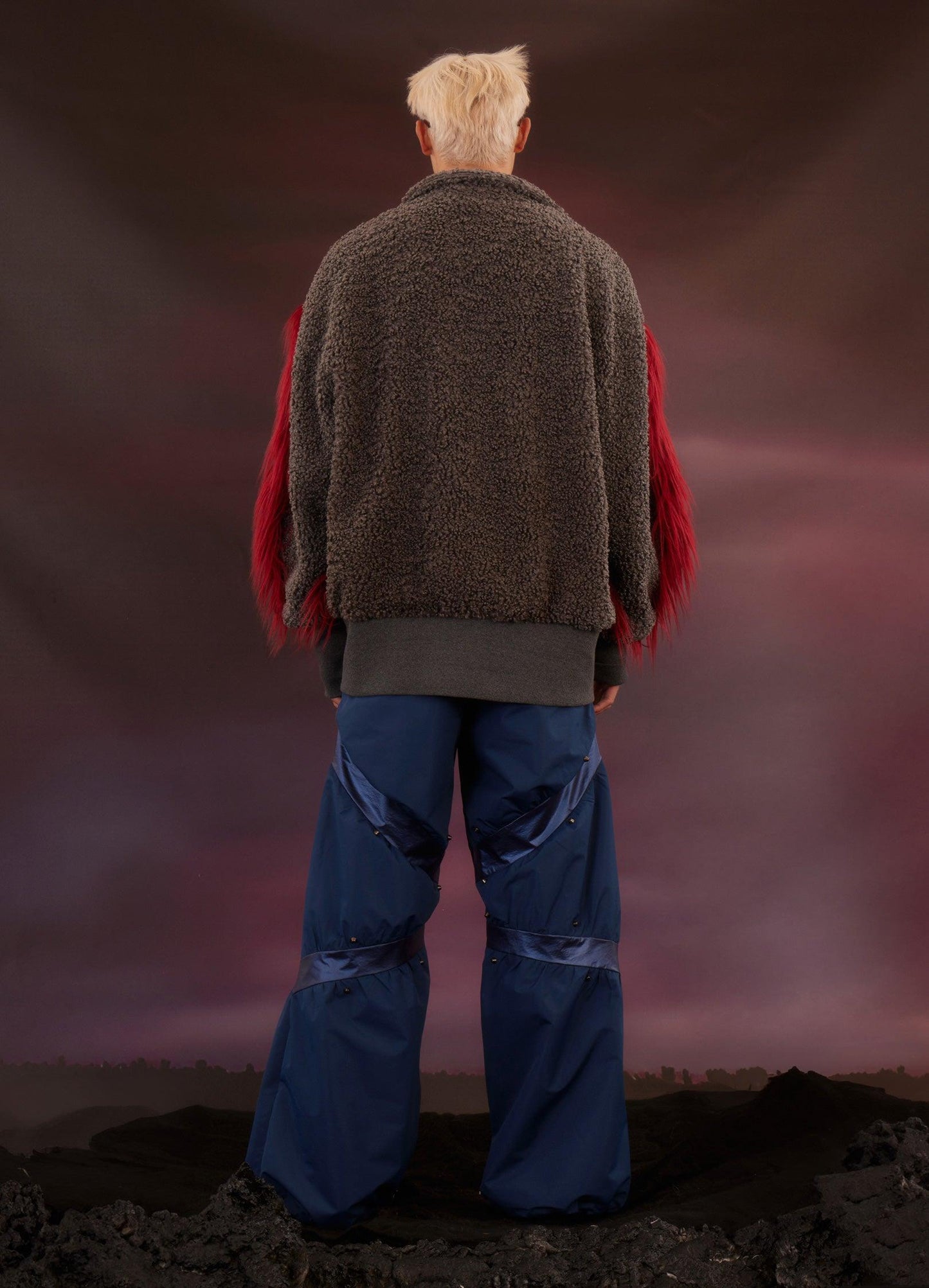 Y2K Harajuku Punk Faux Fur Jacket