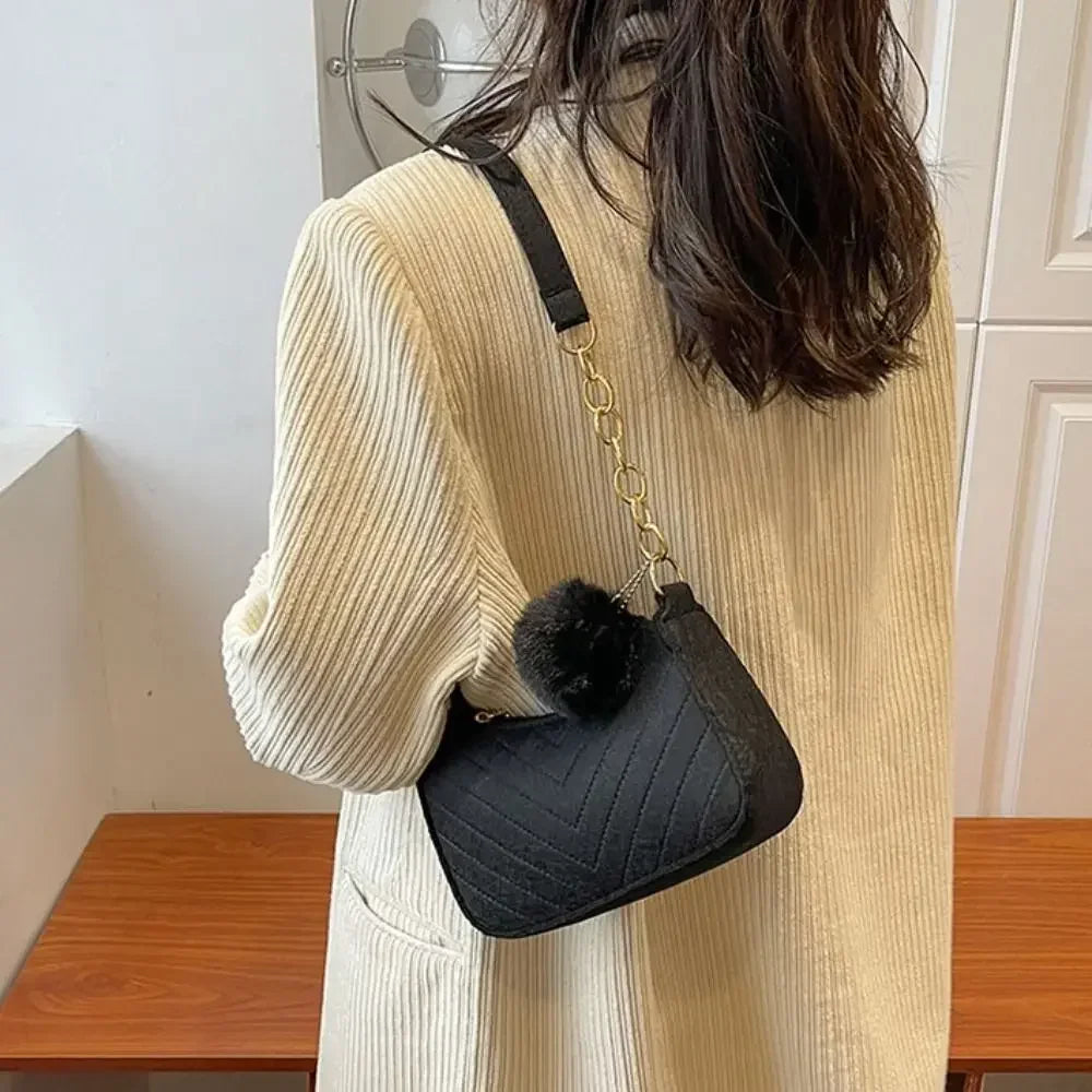 Solid Color Mini Underarm Shoulder Bag