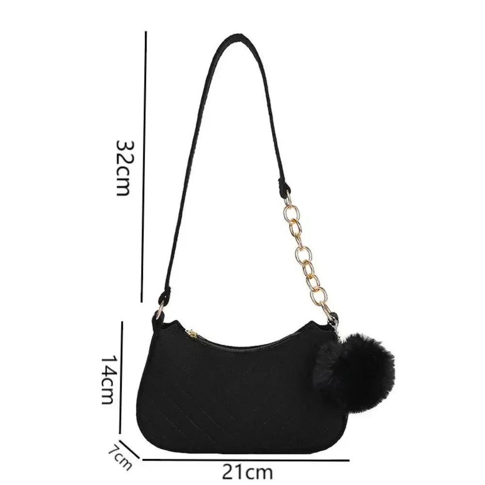 Solid Color Mini Underarm Shoulder Bag