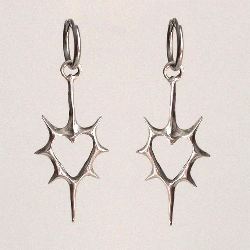 Goth Heart Earrings