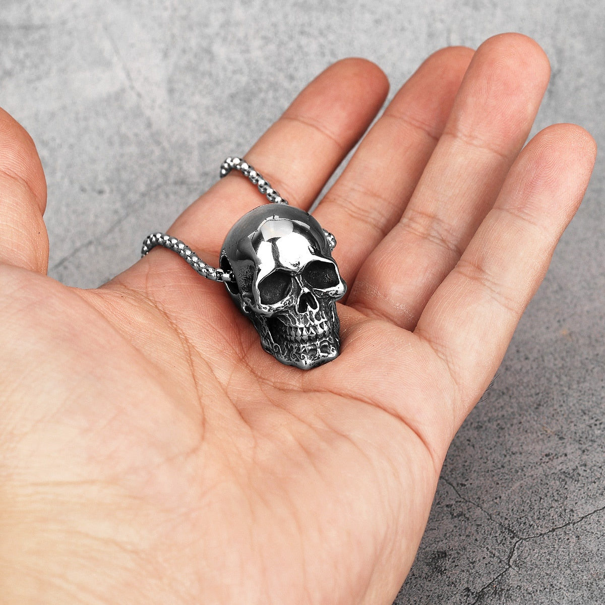 Stainless Steel Skull Necklace