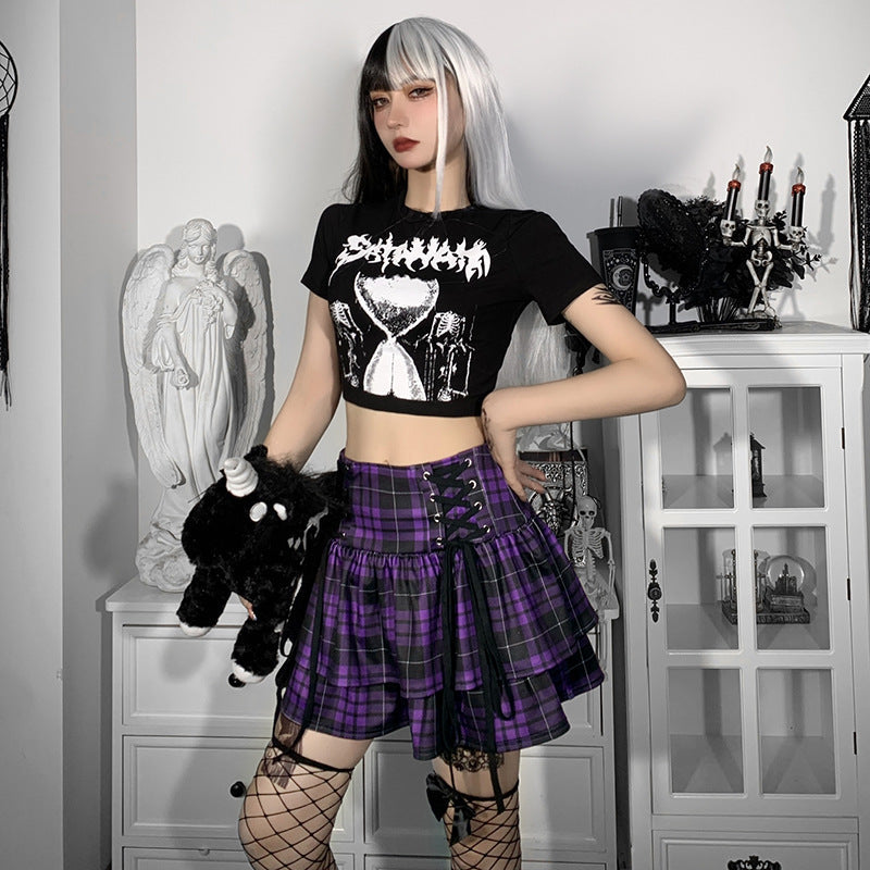 Pretty in Purple' Plaid Skirt