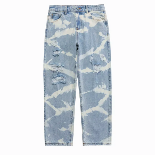 Tie-Dye Distressed Jeans