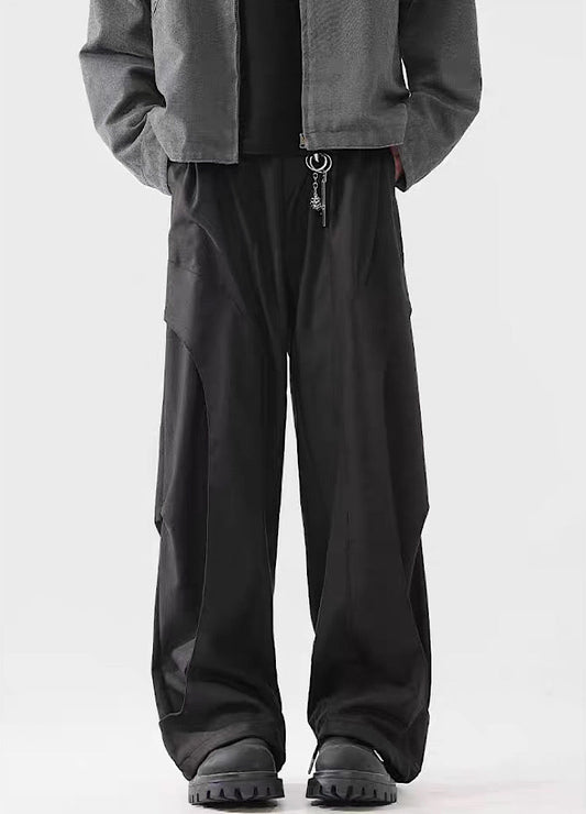Panel Wide-Leg Utility Pants
