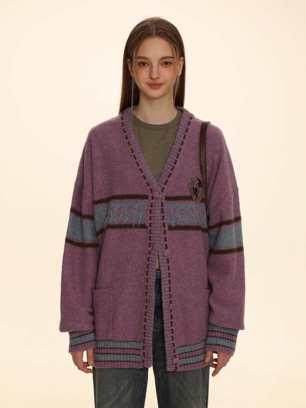 Retro Knit Oversize Long Cardigan