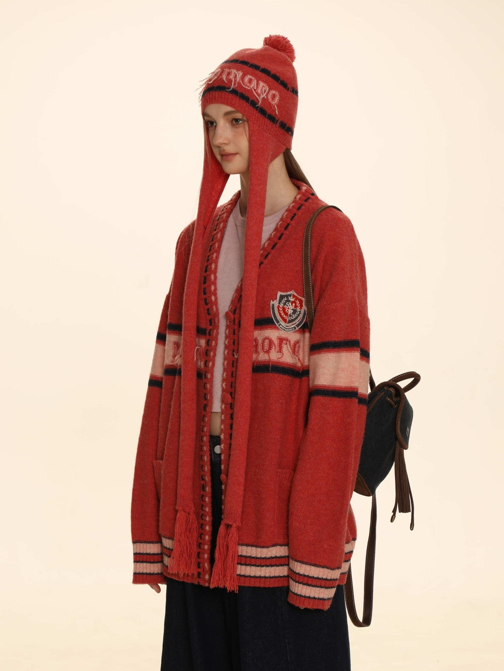 Retro Knit Oversize Long Cardigan