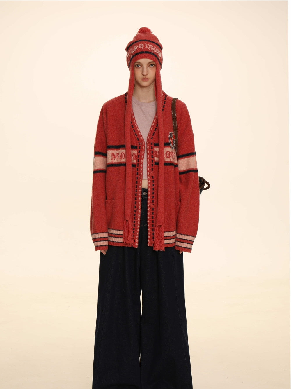 Retro Knit Oversize Long Cardigan