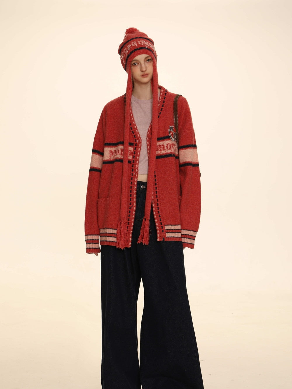 Retro Knit Oversize Long Cardigan