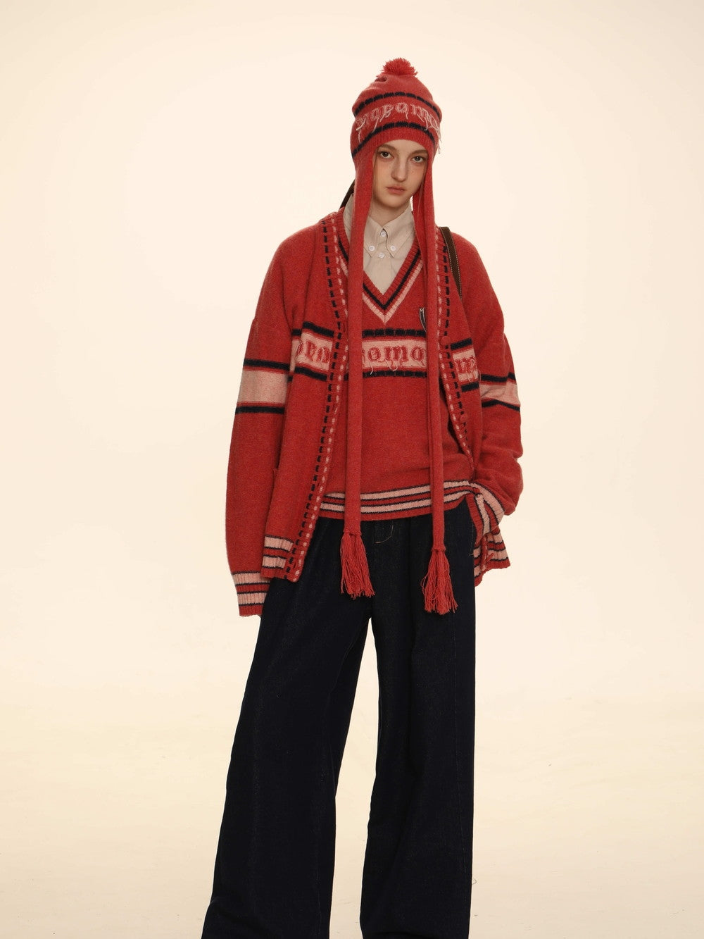 Retro Knit Oversize Long Cardigan