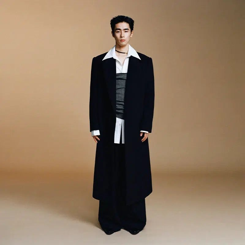 Wool Peak Lapel Coat