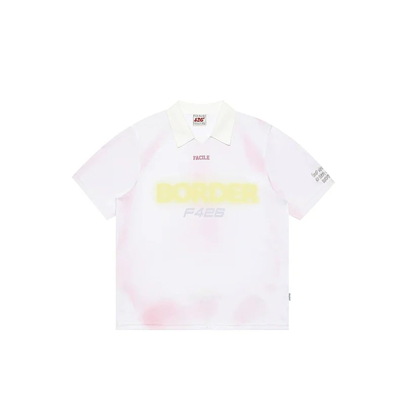 Short Sleeve Tee With Polo Neck