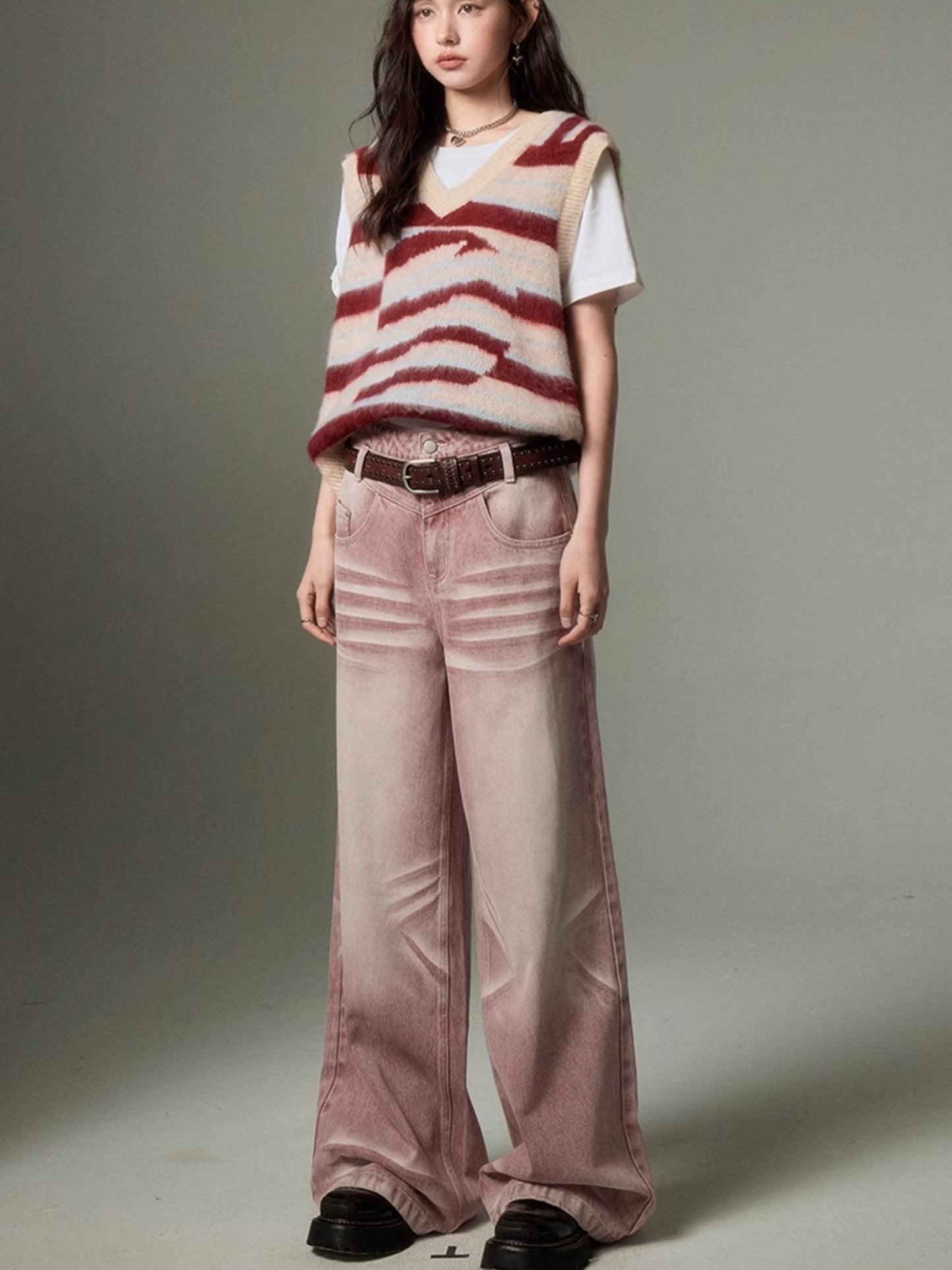 Retro Wide Leg Denim Jeans