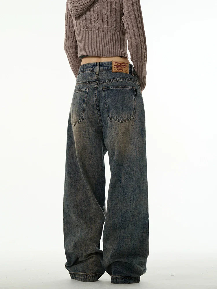 Relaxed Fit Straight-Leg Denim Jeans