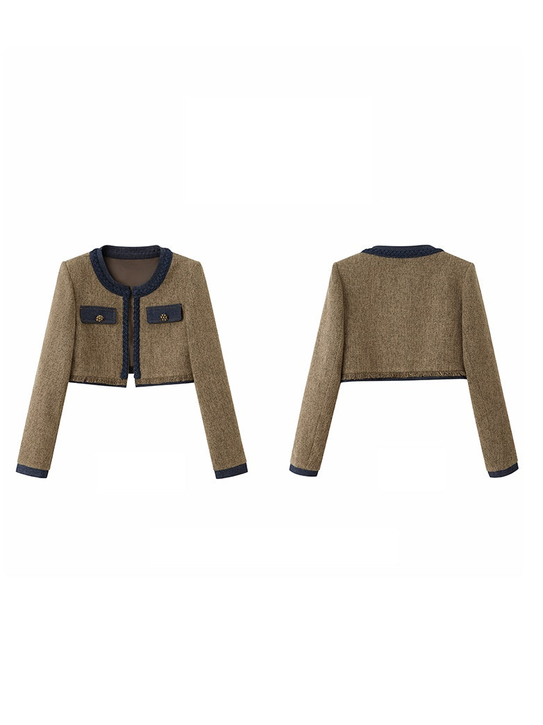 Tweed Short Jacket & Slip Skirt Combo