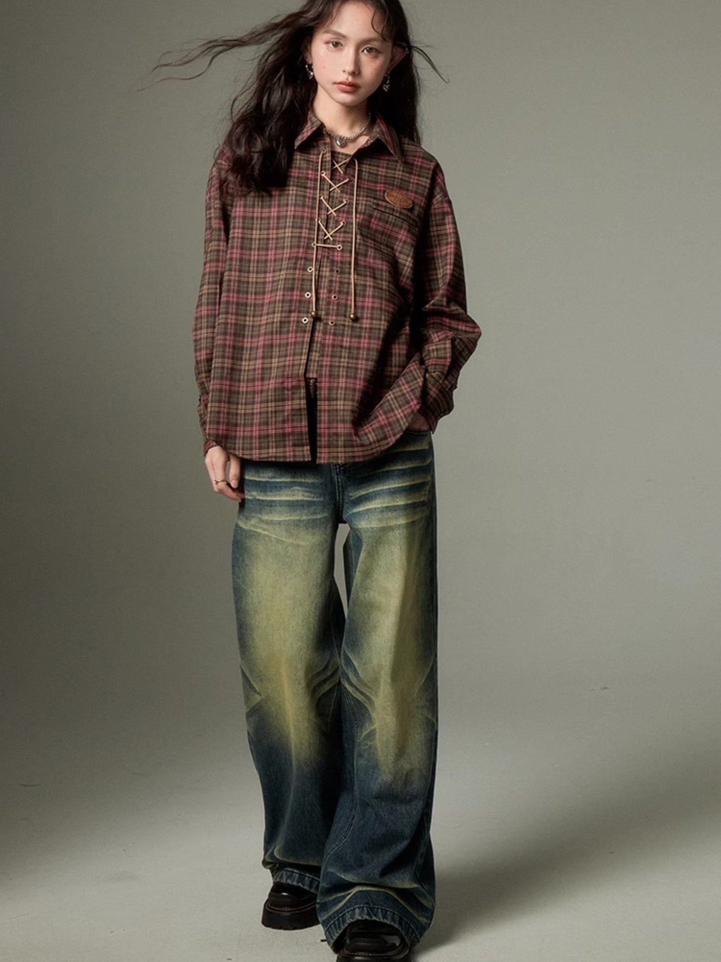 Retro Wide Leg Denim Jeans