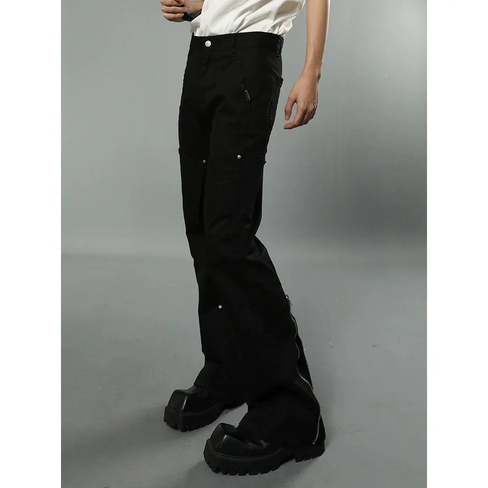 Tactical Zip-Detail Cargo Pants