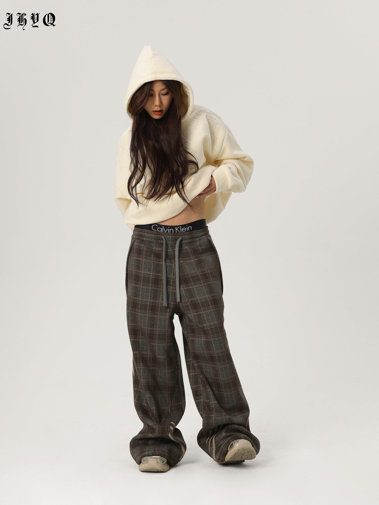 Sports Plaid Striped Paratrooper Pants