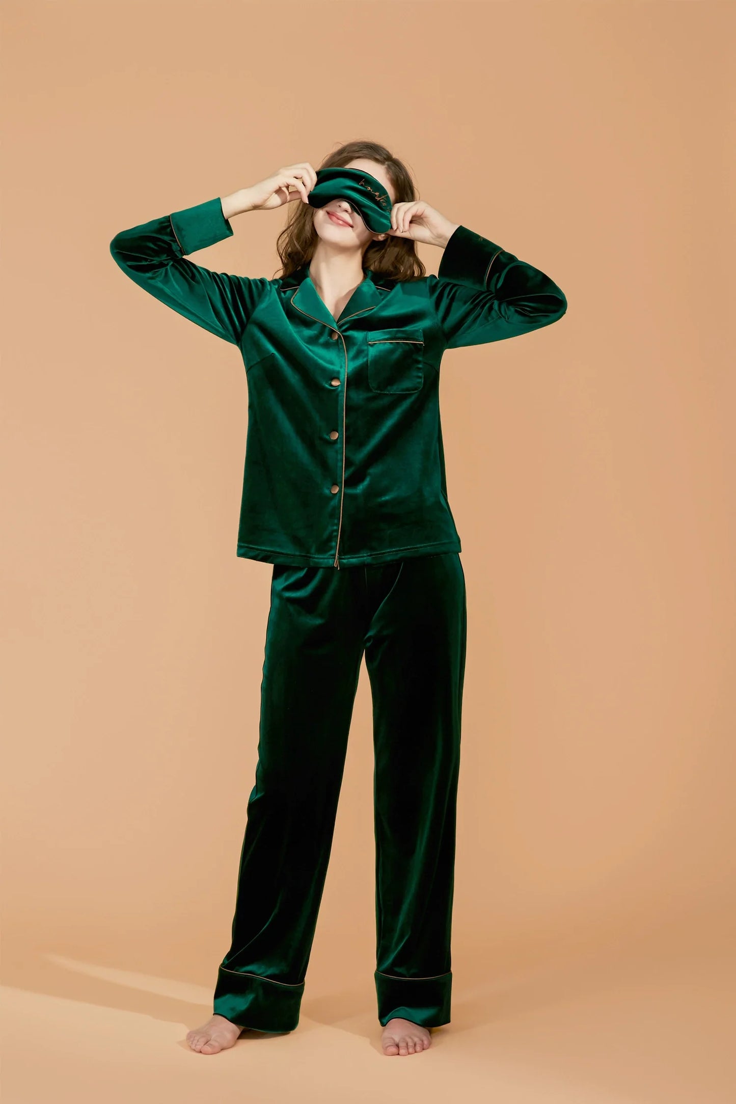 Thickened Velvet Long-Sleeve Loungewear Set