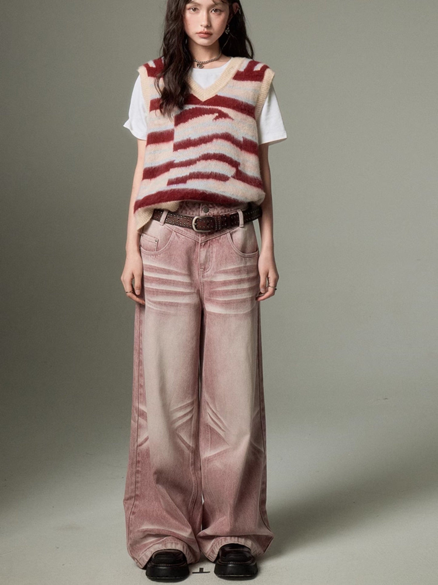 Retro Wide Leg Denim Jeans