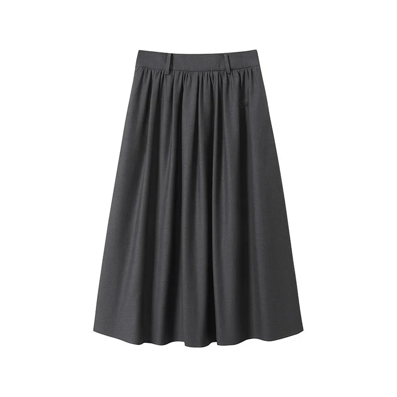 Elegant A-Line Midi Skirt: Versatile and Timeless