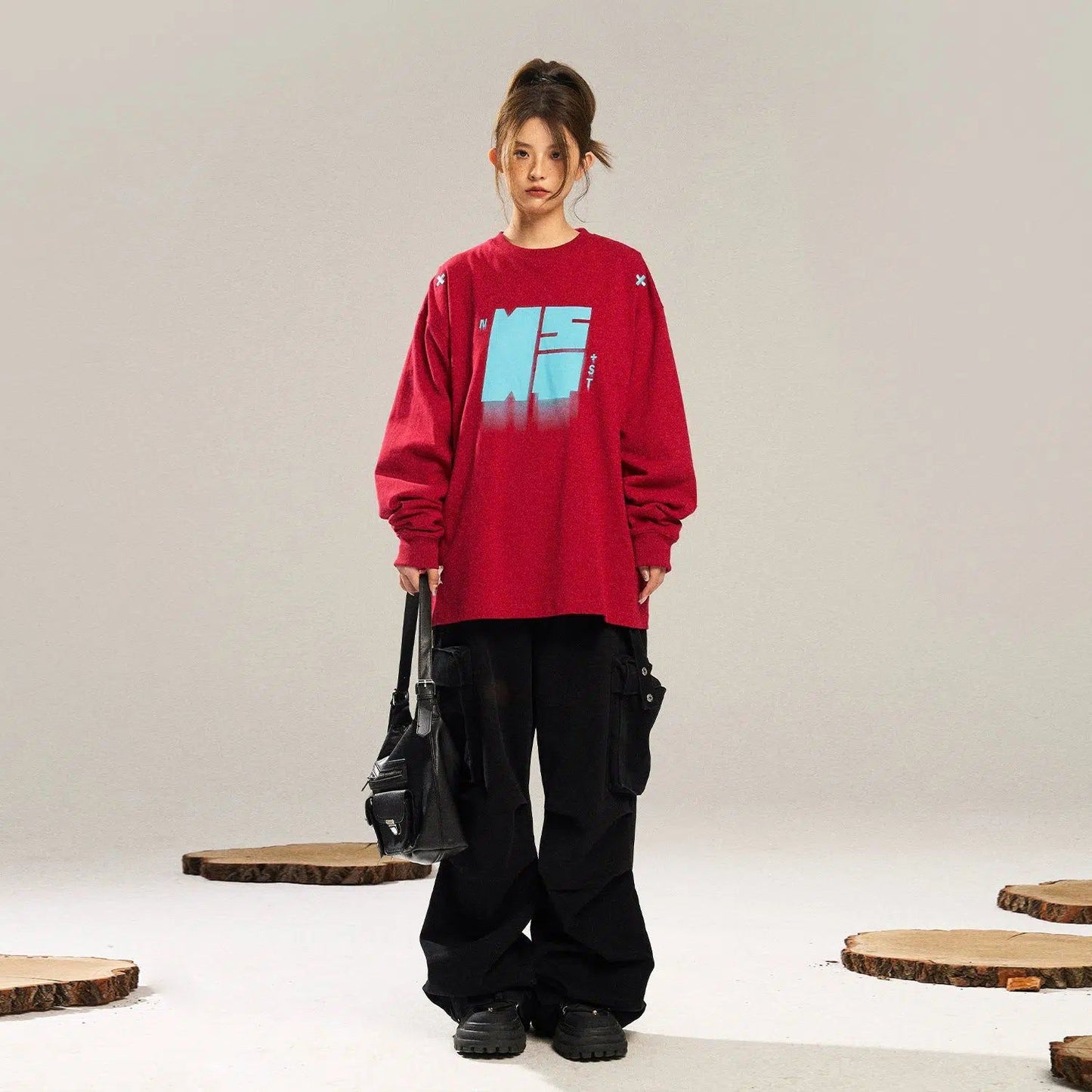 Smudge Logo Long Sleeve Sweatshirt