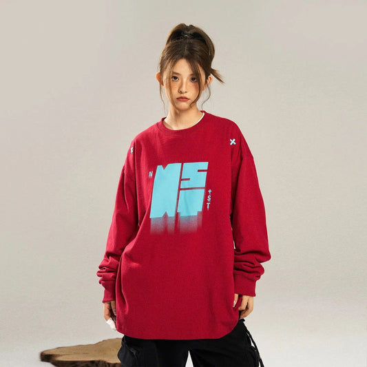 Smudge Logo Long Sleeve Sweatshirt