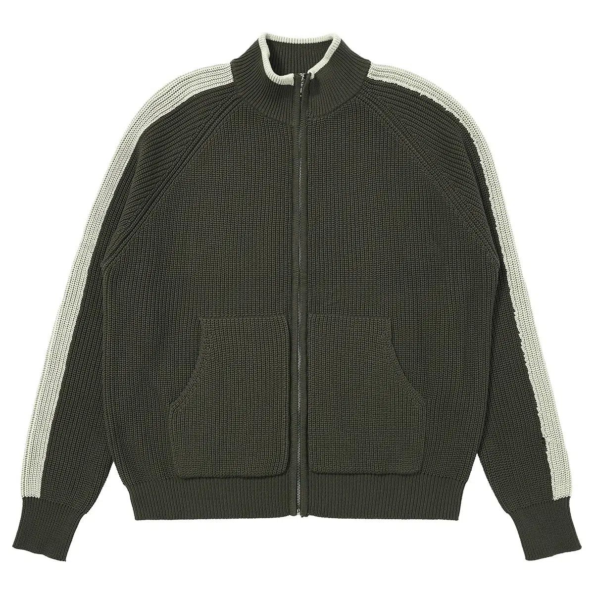 Sweater With Contrast Lined Sleeves