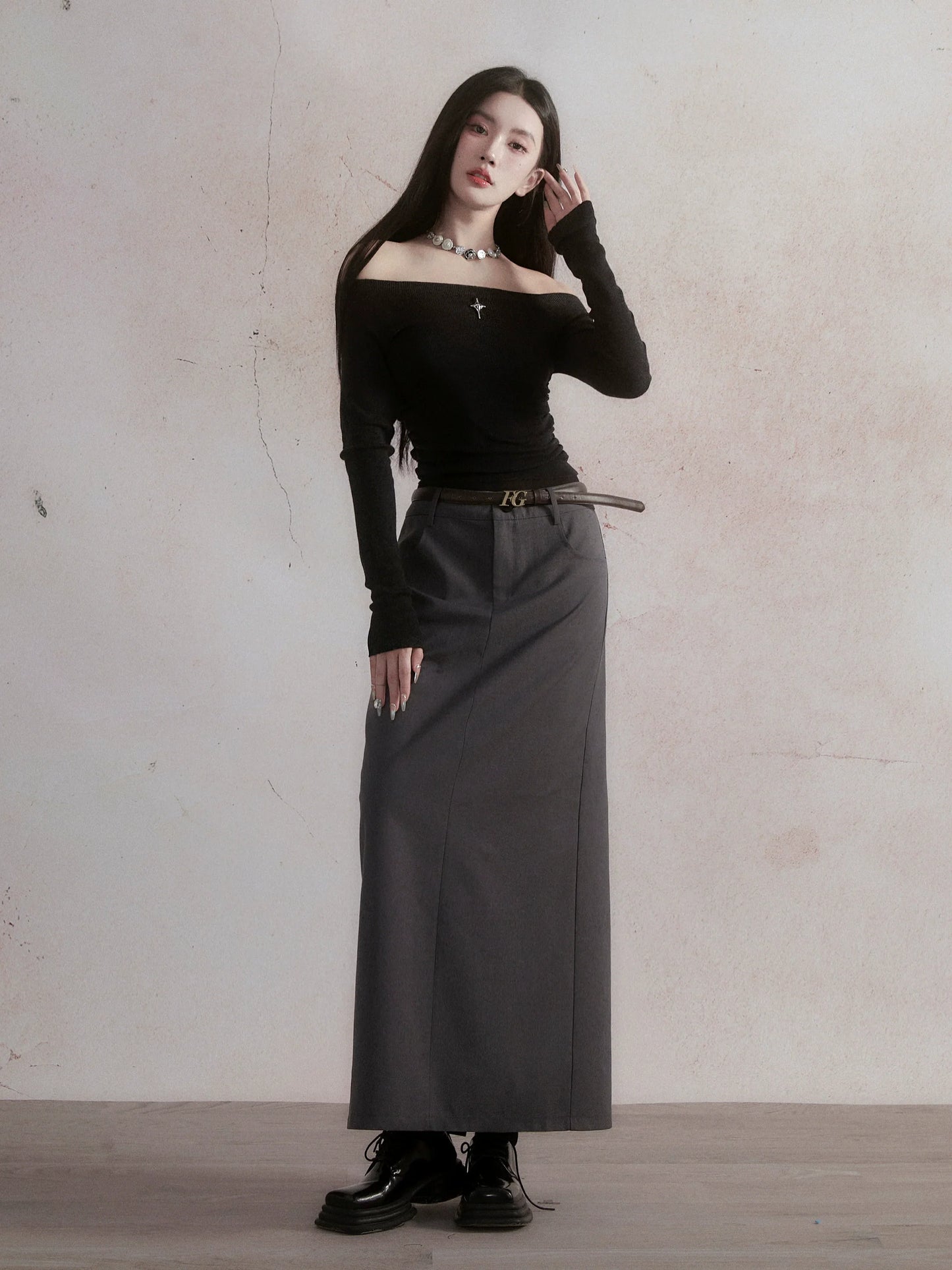 Classic  A-Line Maxi Skirt