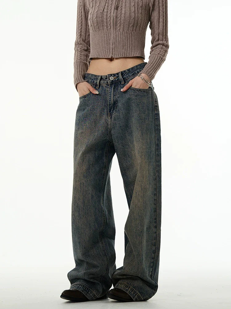 Relaxed Fit Straight-Leg Denim Jeans