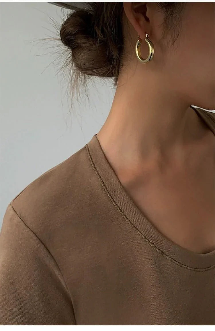 Summer Casual V-Neck White T-Shirt